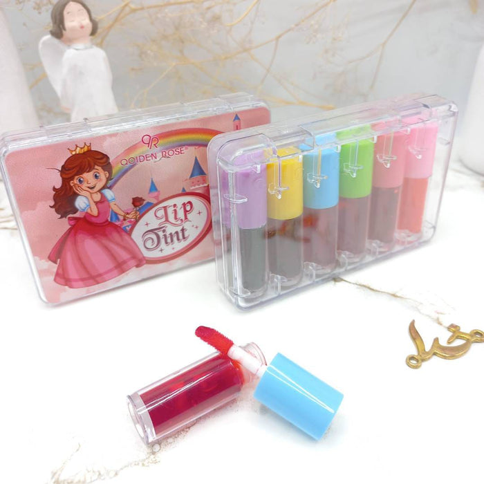 Pack of 6 Mini Lip Tints – Vibrant, Long-Lasting Color