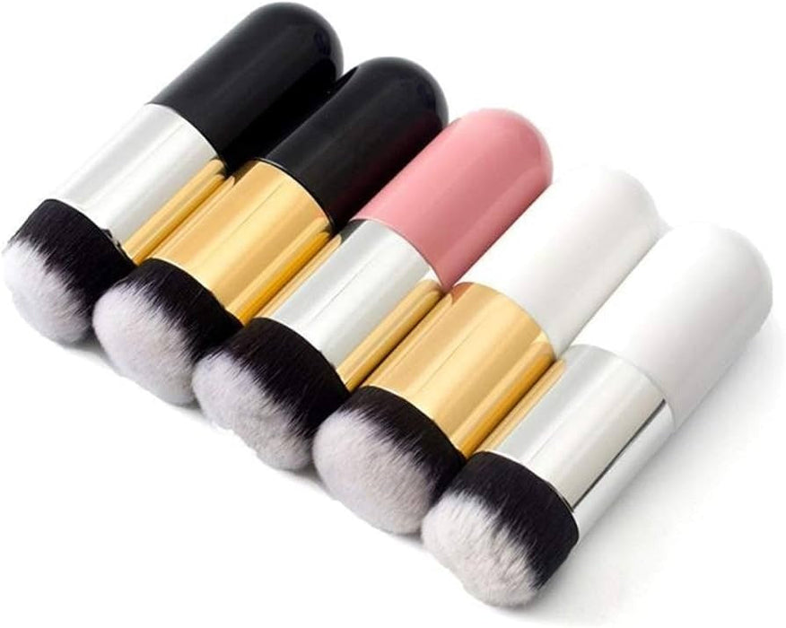 1Pc Chubby Pier Foundation Brush | Flat Cream Makeup Brush For Professional Cosmetic Blending, Contouring, And Smooth Makeup Application