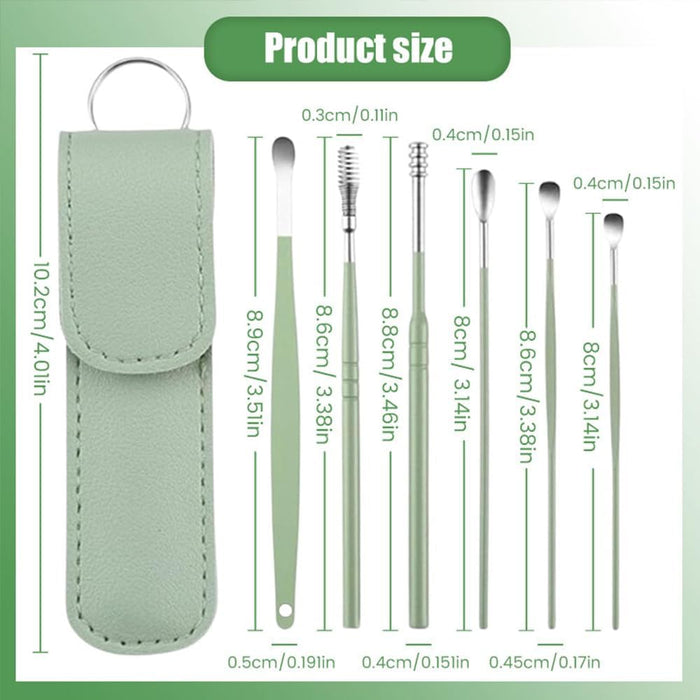 Ear Cleaner,The Most Professional Ear Cleaning Master Ear Cleaning Kit,Ear Cleaner Earwax Removal Tools with Pu Leather Case