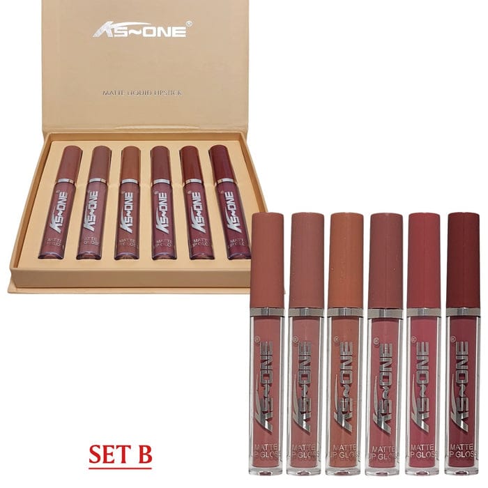 KS One 6 PCS Lipgloss Set Premium Quality Gloss Collection Smooth Application Long Lasting Shine For Everyday Makeup - Set A