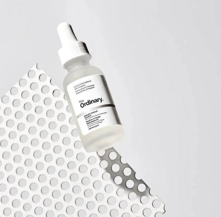 The Ordinary Salicylic Acid 2% Solution, a water-based serum designed for blemish-prone and oily skin.