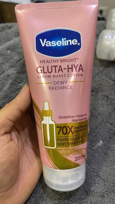 Original Vaseline Healthy Bright Gluta-Hya Dewy Radiance Lotion for glowing, hydrated, radiant skin. 200ML